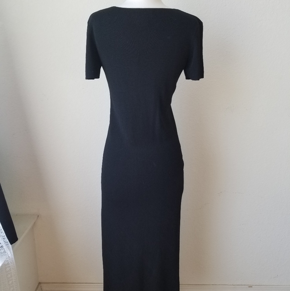 Vintage Talbots Black Maxi Dress Cardigan Set - Picture 2 of 5